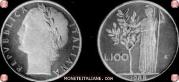 Valore Moneta Da 100 Lire 1954 1964