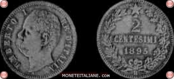 2 centesimi moneta Umberto