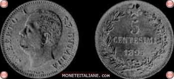 5 centesimi moneta Umberto