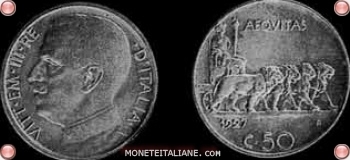 50 centesimi di lire Vittorio Emanuele